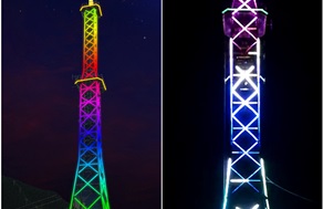鐵塔亮化怎么做？光臣LED全彩護欄管應(yīng)用