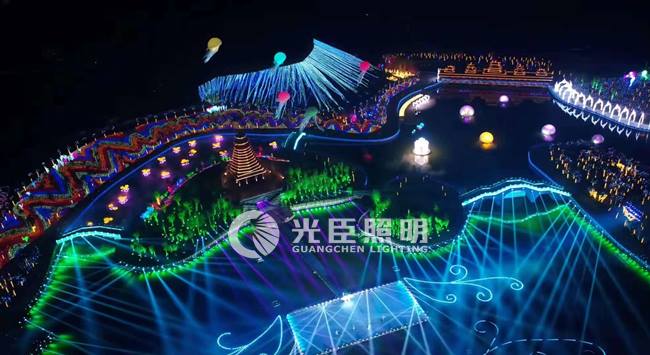 廣東光臣LED洗墻燈廠家，助力貴州黎平縣薩瑪公園燈光秀